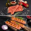 BBQ Grills Single Row Kebab Maker Bbq Meat Skewer Machine KebabPressMaker Reusable Plastic Preparation Tools 230704