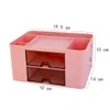 Pencil Cases Simple Solid Color Pen Holder With 2 Drawer Large Capacity Multifunction Stationery Storage Box Student Office Desktop Organizer 230705