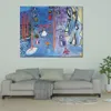 Large Abstract Canvas Art The Basin at Deauville Hand Painted Oil Painting Statement Piece for Home