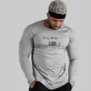 T-shirts pour hommes Mens Gym Vêtements de sport Mode Bodybuilding T-shirt Running Sweat Respirant Fitness Casual Homme T-shirt à manches longues J230705