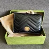 مع مربع Marmont Wallets Leather Leather Poures Hist Mostmers الكلاسيكية رفرف الفاخر المصمم رجال النساء الموضة