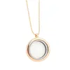 Lockets Diy Accessories Alloy Phase Box Round Glass Blasting Pendant Can Open Necklace Ladies Jewelry Wcw296 Drop Delivery Necklaces Dhfij