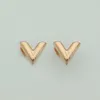 Luxury Designer Women Fashion Stud Top Quality Stainless Steel Lover Couple Earrings Wholesale