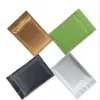 Guld/Grön/svart/vit färg Metallic Mylar Förvaringspåsar platt botten Svart Aluminiumfolie liten dragkedja plastpåsar 1000st/lot