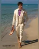 Ternos masculinos Blazers Namorado Terno Para Casamento Bege 3 Peças Homens Formais Slim Fit Tuxedo Personalizado Homme Cavalheiro Negócios Roupas Casuais 230705