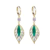 Dangle Earrings 2023 Senior Hollow Green Leaves Temperament Drop Fashion Luxury Long Versatile Fine Women Jewelry