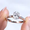 Goldstones ユニークなオーバル モアッサナイト リング 925 スターリング シルバー 5x7mm 1ct オーバル モアッサナイト結婚指輪卸売