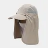 ベレー帽屋外 UV 保護サンシェードバケットキャップ夏男性ジャングル釣り抗蚊顔ネック帽子速乾性太陽