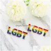 Pins broches ontwerp email lgbt trots voor vrouwen mannen gay lesbische regenboog love rapel pins badge mode sieraden accessoires in bk dr dhwsv