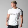 Heren T-shirts Side Stripes Gym Hardlopen Heren Zomer Korte mouw Sport Stijl Mode Tshirt Bodybuilding Fitness Katoenen T-shirt Heren Shirt J230705