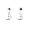 Dangle Boucles D'oreilles De Mode Étoiles Lune Gland Pour Les Femmes Creative Design De Luxe Bijoux De Haute Qualité Aiguille Micro-incrusté Zircon De Mariage