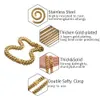 Łańcuchy TOPGRILLZ ze stali nierdzewnej złoty kubański łańcuszek kran przycisk hip-hop modna biżuteria na prezent 6 MM/10 MM/12 MM/14 MM/16 MM 230704