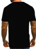 男性用 Tシャツ Tシャツ グラフィック ラウンドネック ブラック ブルー イエロー ワインレッド 3D プリント 日常 半袖 プリント 衣料品 ベーシック 誇張