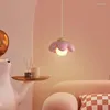 Pendants lampes princesse chambre fille chambre créative lampe de pétale rose chaude