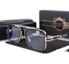 Herren-Luxus-Pilot-Sonnenbrille, quadratisch, Damen-Marken-Sonnenbrille, Modedesigner-Sonnenbrille, Luxus-Sonnenbrille mit goldenem Rahmen, UV400, Farbverlauf
