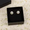 Mini perle boucles d'oreilles bijoux de créateur 18K plaqué or lettres femmes bijoux de fête de mariage saint valentin cadeau d'anniversaire