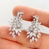 Boucles d'oreilles CAOSHI élégante dame fiançailles avec brillant zircone mode femme bijoux de mariage délicat accessoires brillants