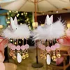 Hair Accessories 2PCS Acrylic Mini Little Girl Hairpin Chinese Style Plush Tassel Sweet Bells Child Grips Children's Series