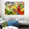 Modern Abstract Canvas Art Sheep Franz Marc Pittura a olio fatta a mano Decorazione da parete contemporanea