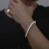 Gioielli firmati Gioielli Hip Hop di alta qualità 7mm Argento sterling 925 Micro pavimentato VVS Moissanite DIamond Bracciale a catena a maglie cilindriche ghiacciate