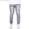 Mäns jeans män jeans denim jogger ny stil mode stretch hip hop joggers för män trendiga stretch-fit gratis frakt z230707