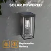 Solar Outdoor Lights with filament bulb, Wall Mount vintage Outdoor Wall Lamp Dusk to Dawn for garden patio court yard fence gate