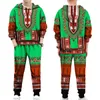 Джерси модный африканский пуловер наборы детские этнические примитивные племенные племени 3D -печатные брюки с капюшоном костюмы подростки костюмы костюмы с капюшоном 230704