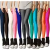 Leggings femme printemps et été brillant mince taille haute coupe ajustée petits pieds neuf points grand pantalon pantalon Fluorescent