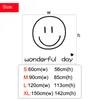 Holders Creative Smiling Face Acrylic Wall Stickers for Kids Room Wonderful Day Living Room Bedside Decoration Kindergarten Wall Sticker