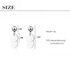 Stud Earrings Fashion Mini Exquisite Design 925 Sterling Silver Round Spot Tassel For Women Oorbellen Wholesale Jewelry Gift