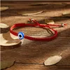 Charm Bracelets Blue Evil Eye Red Black Rope Chains For Women Men Hamsa Hand Braided String Bangle Fashion Jewelry Gift Drop Delivery Dhzt1