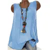 Women's Plus Size TShirt Vintage Linen Blouse Women 5xl Sleeveless Tops Blusas O Neck Baggy Vest Summer Tunic Camisas Mujer A20 230705