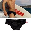 Męskie stroje kąpielowe przezroczysta bielizna długie spodnie męskie spodenki kąpielowe Sunga Masculina strój kąpielowy deska plażowa z niskim stanem seksowna homoseksualna 230705