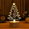 Ночные огни Рождество 3D лампа настольный столик свет мальчики и девочки праздничный год подарок подарки в подарки для спальни спальня Столога Навидад