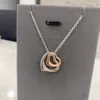 Luxury Designer heart Pendant Necklaces Gold Plated Women Jewerlry Accessories Fashion stainless steel sweet love cute choker luxury brand necklaces jewelry