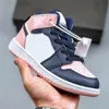 Kid 1s Shoes Jumpman 1 Basketball Shoes boys girls Big Kids Trainers Atmosphere Patent Bred baby infant toddler Royal Blue Dark Mocha Pink youth childrens sneakers