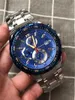 Zegarki Projektant mody Wysokiej jakości męski zegarek 42 mm szafirowy pasek do zegarka ze stali nierdzewnej Biały czarny niebieski zegarek z tarczą