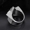 Avec des pierres latérales Fine Jewelry VVS1 Certificate Star Rings For Men 925 Sterling Silver Hip Hop 230704