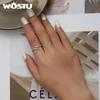 With Side Stones WOSTU 100 Real 925 Sterling Silver Simple Octopus Whisker Open Ring For Women Trendy Adjustable Sea Animal Fine Jewelry 230704