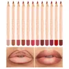 HANDAIYAN Lipliner Crayon Rouge À Lèvres Imperméable À L'eau Mat Crayon À Lèvres Longue Durée Coloré Lèvres Maquillage Stylo Anti-adhésif Coupe Cosmétiques