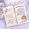 Kawaii японская мода Lief Leaf Notebook Trawberry Girl Girl Paper Paper 200p DIY Планировщик программ