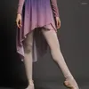 Sahne Giyim Gradyan Mor/Pembe Elastik Bale Etek Kadınlar için Dans Etekleri Yetişkin Tekerlek Balerin Kadınları