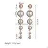 Dangle Chandelier Fashion Long Pearl Earrings For Women Hyperbolic Faux Simated Big Hypoallergenic Tassel Drop Wedding Bride Deliv Dhkfg