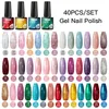 Nagellack Mtssii 120/30/60 färg gel nagellack set semi permanent blandad gel lack set med primer sprayad med UV nagellim 230704