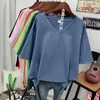 T-shirt taglie forti da donna T-shirt LQSONGY T-shirt con scollo a V tinta unita 100 cotone L6XL Top manica corta Basic Summer Couple Camicie oversize 230705