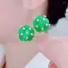 Stud Earrings Luxury Designer Flower Opal For Women Wedding Engagement Earring Valentines Day Gift Jewelry Pendientes Mujer
