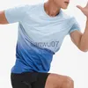 T-shirts pour hommes Casual Sports Tee Training Run Quick Dry Respirant Football Manches Courtes Mode Gradient 3D Imprimé Gym Col Rond T-shirts J230705
