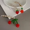 Hair Accessories 5 Styles Kids Headwear Girls Fashion Crystal Hairpin Beaded Strawberry Sweet Girl Fringe Clip Christmas Headdress