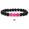 Perlen Ankunft 7 Farben Chakra Männer Lava Rock Armband 8mm Schwarz Natürliche Vulkanische Heilenergie Stein Yoga Armreif Für Frauen Mode Dhocc