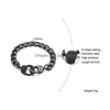 Charm armbanden roestvrij staal heren gepersonaliseerde handboeien ontwerp voor jongens titanium Cubaanse schakelkettingen Wrap Bangle Fashion Drop Deli Dhepd